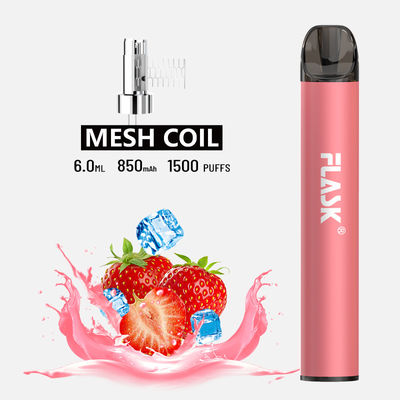 F900 P6 Pürüzsüz Hava Akımı tek kullanımlık Vape Pen 1500puffs örgü bobin
