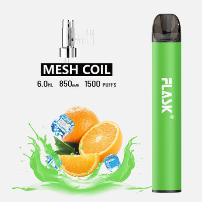 F900 P6 Pürüzsüz Hava Akımı tek kullanımlık Vape Pen 1500puffs örgü bobin