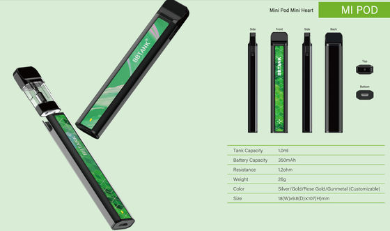 1g Premium Vape Kalem Tek Kullanımlık CBD Smok Pod Cihazları MSDS Onaylandı
