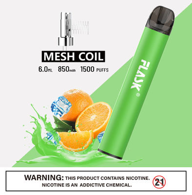 304 Paslanmaz Çelik Ecig 1500puffs Smok Salt Nic Hasır Bobinli Cihazlar