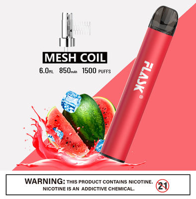 304 Paslanmaz Çelik Ecig 1500puffs Smok Salt Nic Hasır Bobinli Cihazlar