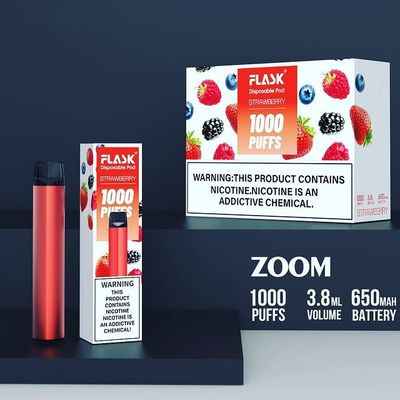 ZOOM Bertaraf Vapepen cihazları stabilitesi yüksek kaliteli 1000puffs 650mah 304 Stianless çelik