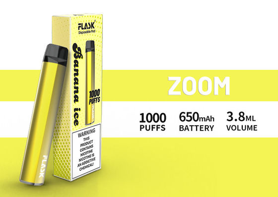 ZOOM Disposol Vapepen kalite güvencesi bol miktarda tedarik 650mah 3.8ml meyve suyu 1000puffs