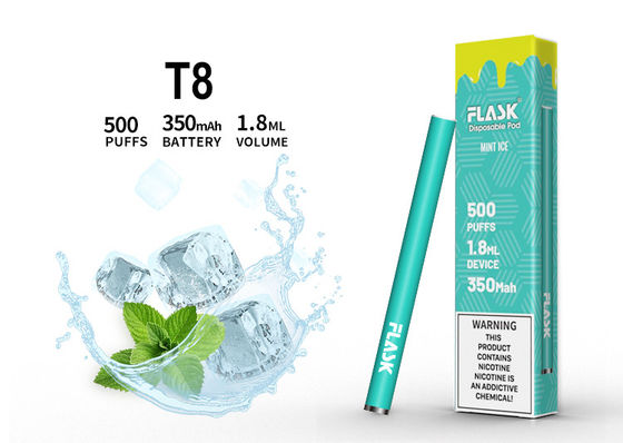 1.8ML Aromalı Buharlaştırıcı Kalem, 500 Puffs Tek Kullanımlık Elektronik Puro