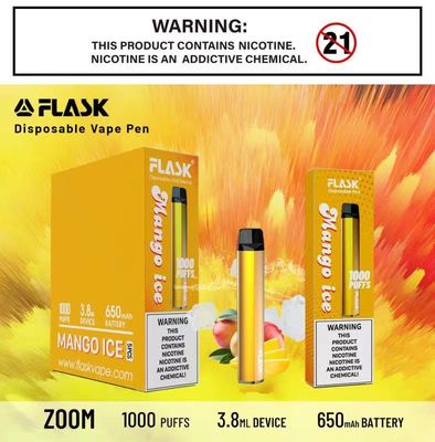 ZOOM Bertaraf Vapepen cihazları stabilitesi ve en iyi kalite 1000puffs 650mah 3.8ml sıvı