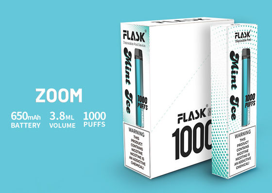ZOOM Bertaraf cihazları Kararlı performans Vapepen Almanya PC ağızlık 650mah 3.8ml 1000puffs yaptı