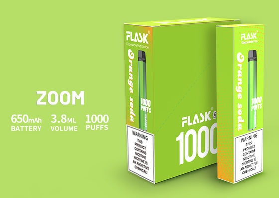 ZOOM Bertaraf Vapepen yüksek kaliteli ürün 650Mah 3.8ml E-likit 0%2%5%Nicsalt 1000puffs