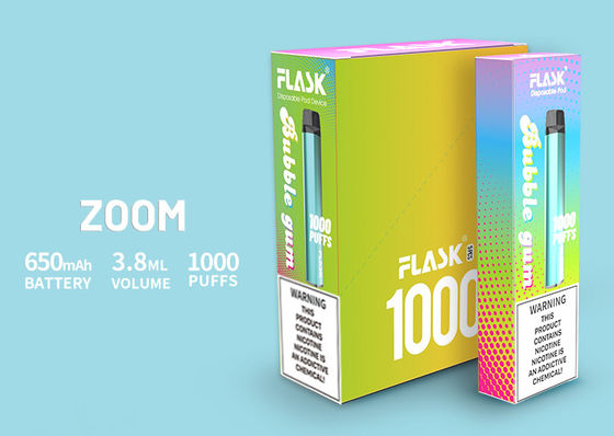 ZOOM Bertaraf Vapepen yüksek kaliteli ürün 650Mah 3.8ml E-likit 0%2%5%Nicsalt 1000puffs