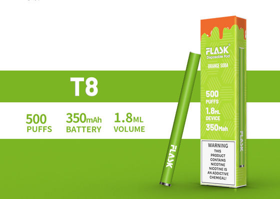 1.8mL Elektronik Likit Sigaralar Önceden Doldurulmuş Tek Kullanımlık Pod Buharlaştırıcı