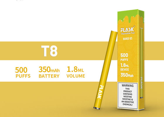 1.8mL Elektronik Likit Sigaralar Önceden Doldurulmuş Tek Kullanımlık Pod Buharlaştırıcı