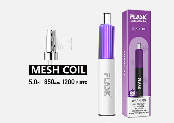 CE 304SS Aromalı Buharlaştırıcı Kalem, 1200 Puffs Tek Kullanımlık Vape Çubuğu