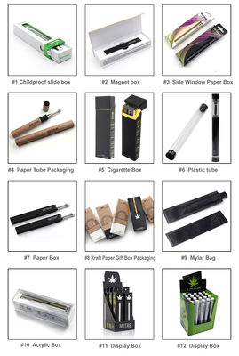 FCC El Yapımı CMYK CBD Vape Kalem İçin Ambalaj Kutularını Katlayın