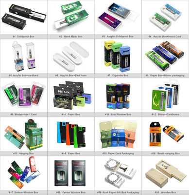 FCC El Yapımı CMYK CBD Vape Kalem İçin Ambalaj Kutularını Katlayın
