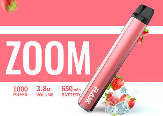 650Mah Elektronik 3.8ml 1000puffs Aromalı Buharlaştırıcı Kalem Nicosalt 1%