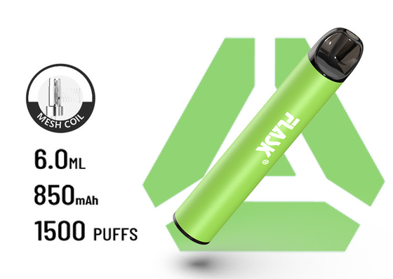 OEM ODM 1500puff 850mAh Tek Kullanımlık Vape Pod 6.0ml E Sıvı Mesh Bobin