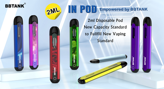 BBTANK IN POD THC Damıtılmış Yağ Tek Kullanımlık Vape Cihazı 2ml Seramik Bobin Vape Pod, 100% Kalite Kontrol İşlemleri ile