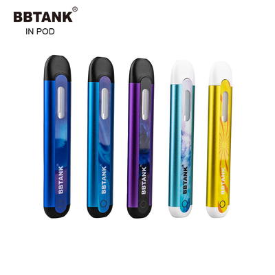 Düz Ağızlık Tek Kullanımlık Vape Pod Cihazı Delta 8 Thc Yağ Seramik 2ml Cbd Kartuş