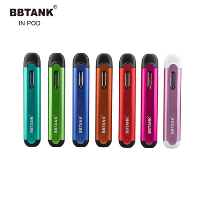 Düz Ağızlık Tek Kullanımlık Vape Pod Cihazı Delta 8 Thc Yağ Seramik 2ml Cbd Kartuş