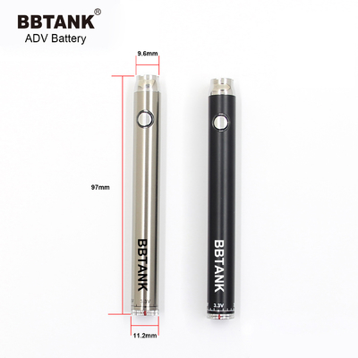 510 E çiğ pil düğmesi ön ısıtma şarj edilebilir ayarlanabilir voltajlar BBTANK ADV 510 pil