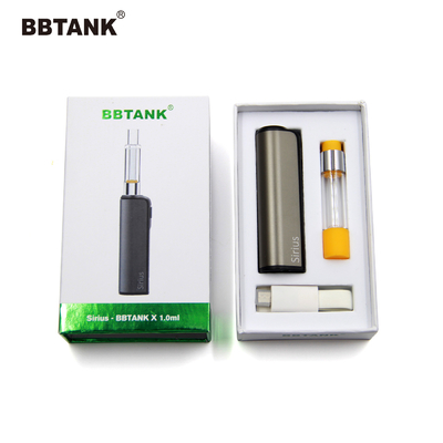 BBTANK fabrika toptan orijinal tam cam kartuş 0.5ml 1.0 2.0 gram, 510 iplik, uygun geniş viskoziteli yağ