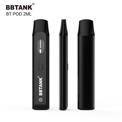 Delta 8 thc için 2ml düğme tek kullanımlık vape pod ön ısıtma seramik bobin kartuşu