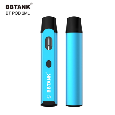 Özel THC Tek Kullanımlık Vape Cihazı 2ml Düğme Ön Isıtma İşlevi Seramik Bobin Tıkanma Yok