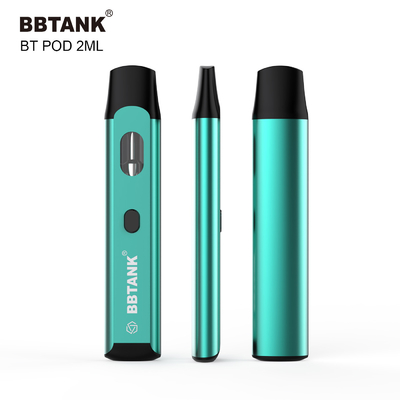 Özel THC Tek Kullanımlık Vape Cihazı 2ml Düğme Ön Isıtma İşlevi Seramik Bobin Tıkanma Yok