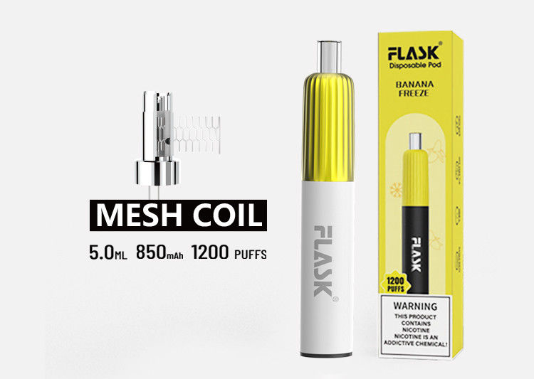 850mAh %2 Nikotin Tuz Aromalı Buharlaştırıcı Kalem Mesh Bobin Vape Önceden Doldurulmuş Bölmeler