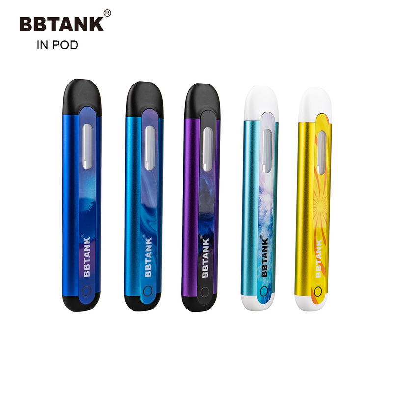 BBTANK 2 ml Kalın yağ kalemi Tek kullanımlık lil vape pod cihazı POD'DA Şarj Edilebilir Özel Logo Delta 8 yağ bölmesi Vape kalem CBD