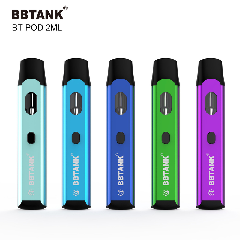 BBtank Tek Kullanımlık Vape Pod 2.0ml, Esrar Kalın Yağ Delta 8 HHC İçin Düğmeli