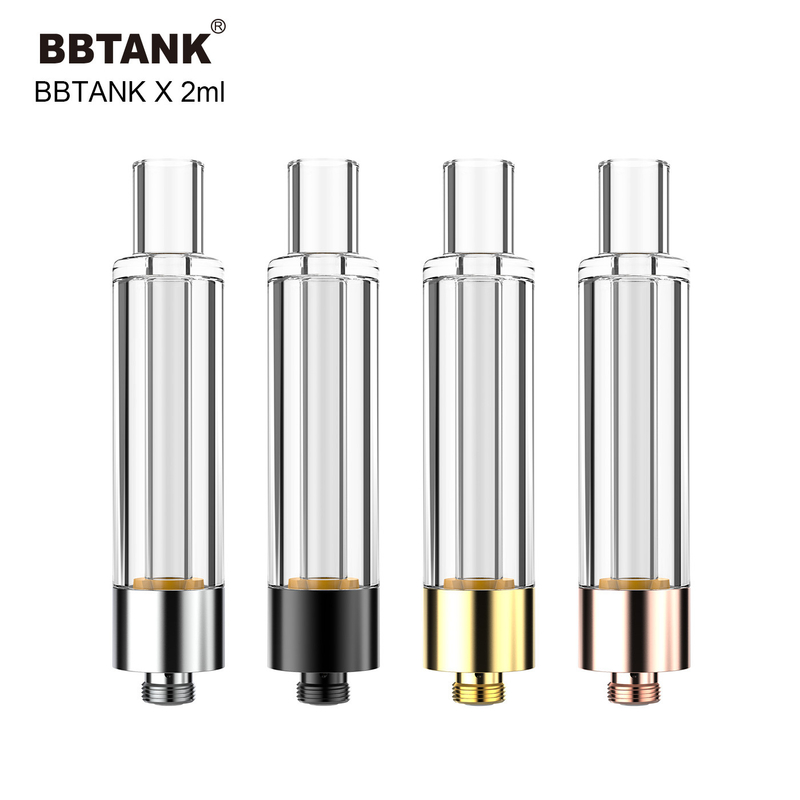 Kalın Kenevir Yağı için BBtank 2.0ml Tüm Cam Kartuş 510 İplik Atomizer